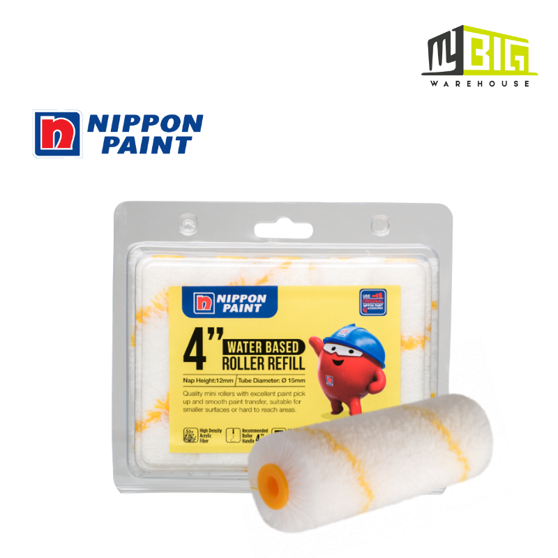 NIPPON PAINT ROLLER REFILL WATER-BASED 4″ X 1 PC (Halal)