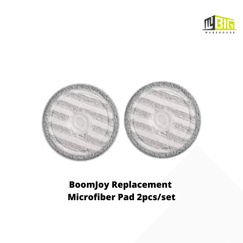 BOOMJOY REPLACEMENT MOP CLEANING PAD 2PCS/SET FOR BOOMJOY ELECTRIC INDOOR FLOOR EASY HOUSEHOLD SPRAY MOP