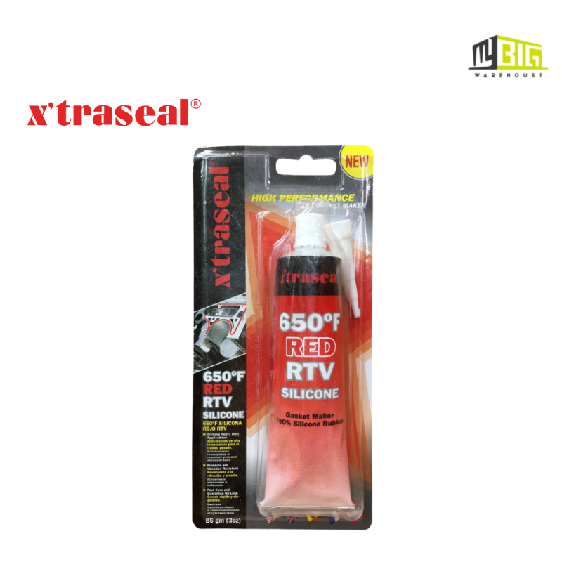 X’ TRASEAL 650°F RED RTV SILICONE GASKET GAM GLUE