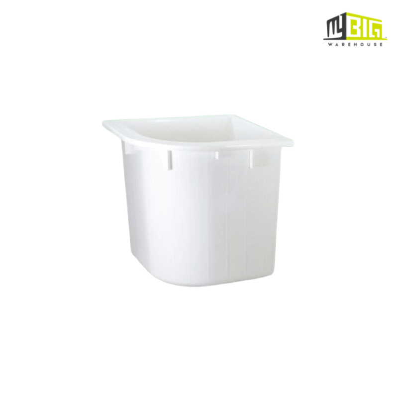 TECHPLAS PLASTIC CORNER WATER TUB 30-WHITE