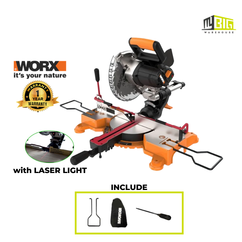 WORX WX-845.9 20V 216MM SLIDING COMPOUND MITER SAW (BARE TOOL ONLY)