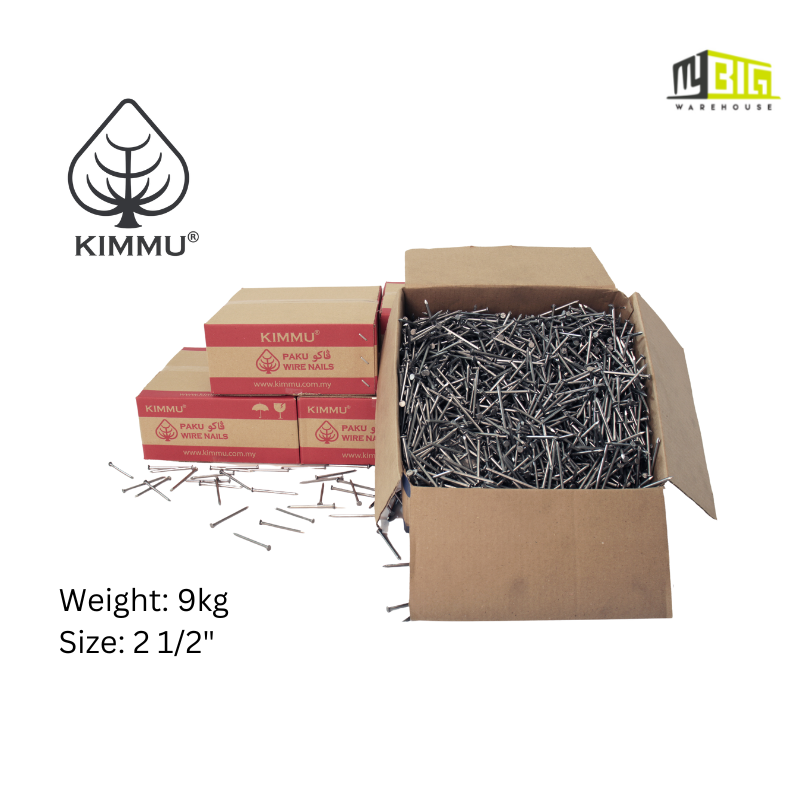 KIMMU® WIRE NAILS (PAKU) 2 1/2″ X 9KG