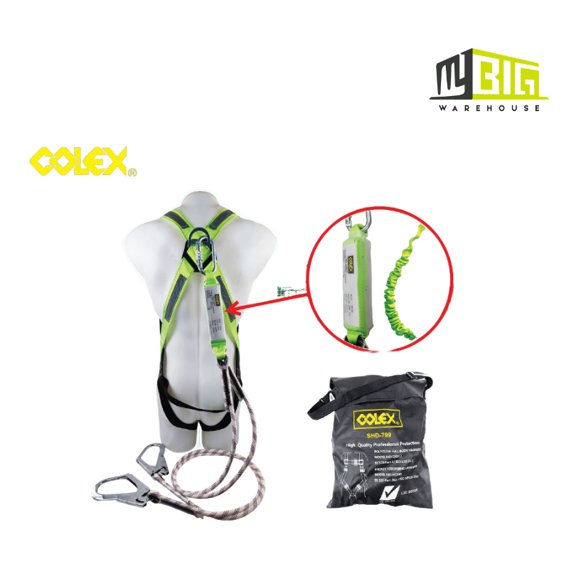 COLEX SHD-799 FULL BODY SAFETY HARNESS (DOUBLE HOOK)