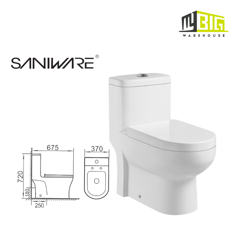 SANIWARE WC-2098 ONE PIECE WC WASH-DOWN(250MM) 675 X 370 X 720